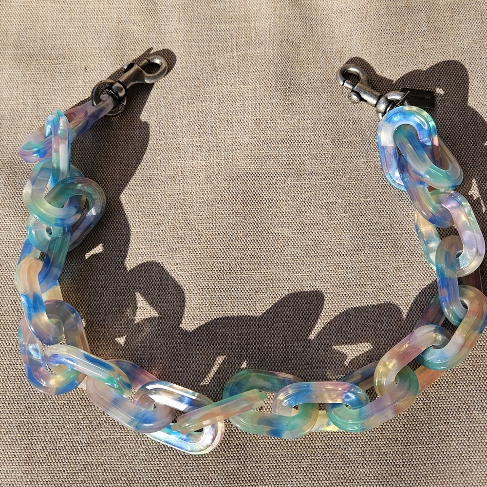 Coach resin multicolor chain